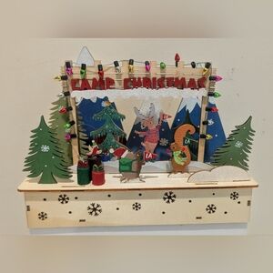 Festive Christmas Scene with Lights